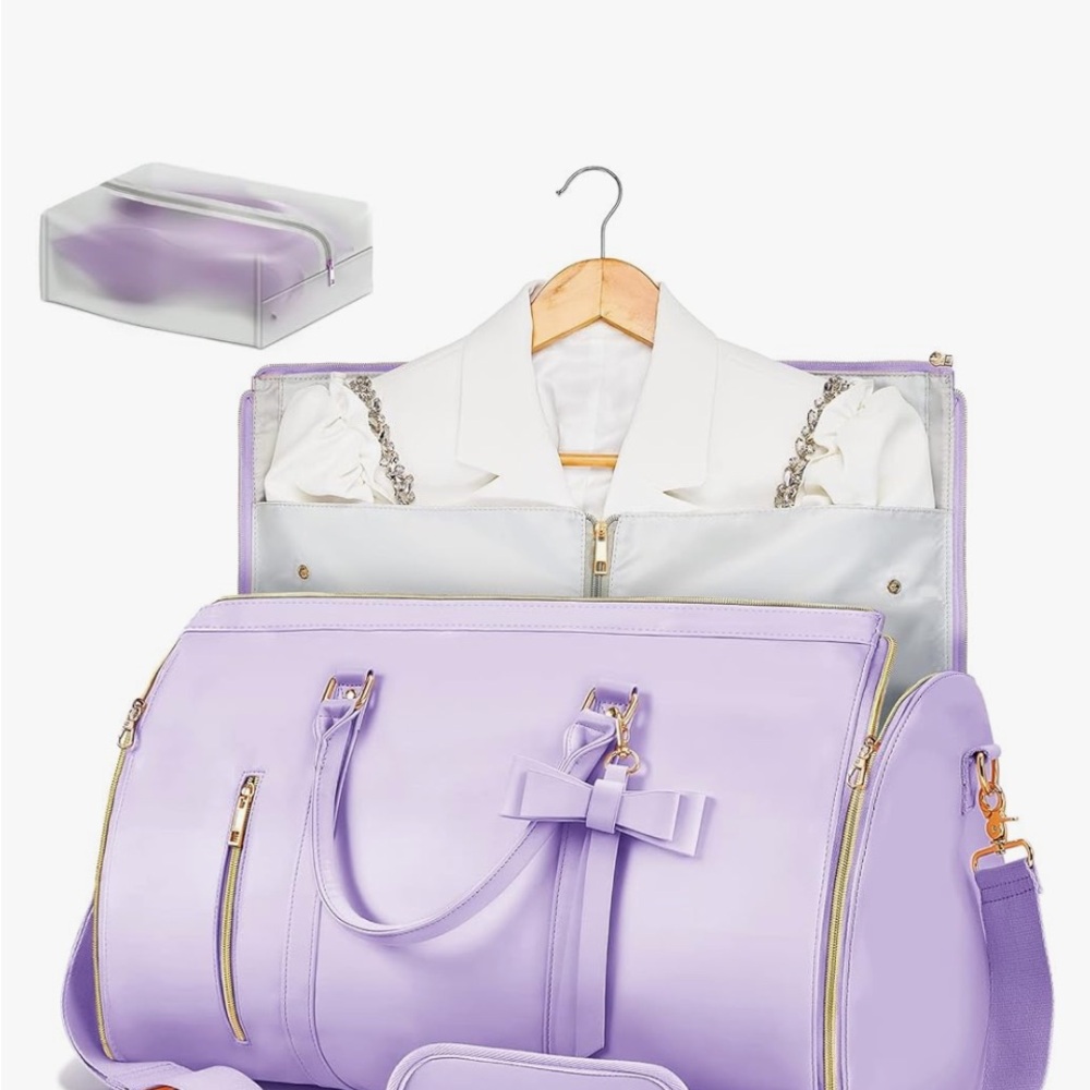 Chic Lavender Travel Bag with Bow by [Brand]
New never used